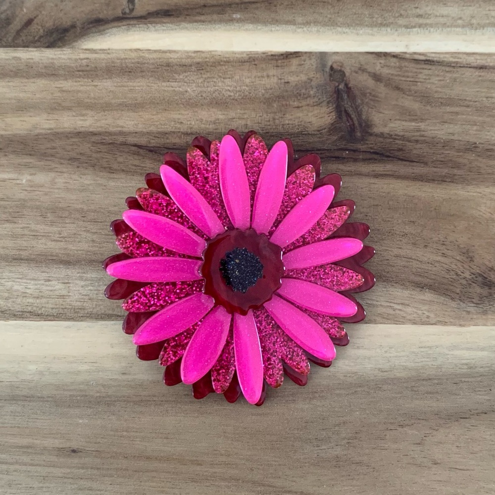 Erstwilder Sunshine of Life Gerbera Brooch flower pin NWOT